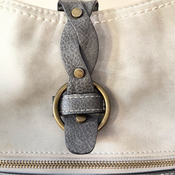 BOC Born Concept vegan faux leather shoulder bag purse tote soft sage green - Picture 7 of 14